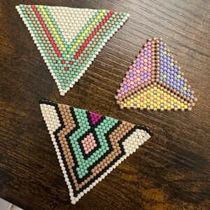 Colorful Beaded Triangle Miyuki Peyote patterns
